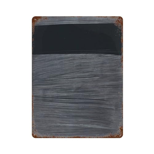 xiaoxiaoshen Pierre Soulages - Cartel de metal para decoración de pared, diseño abstracto, minimalista, color negro, 40 x 30 cm