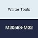 Walter Tools M20563-M22 Paradur HSS Machine Tap, VAP Finish, 18 mm Shank Diameter, 2.5 mm Thread Length, 25 mm Cutting Length, 140 mm Overall Length, M22 Cutting Diameter