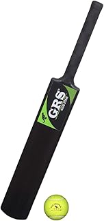 GRS Super Plastic Junior Cricket Bat (Size 3, Age 6-10 Year Old Kids) & 1 Tennies Ball Price In India