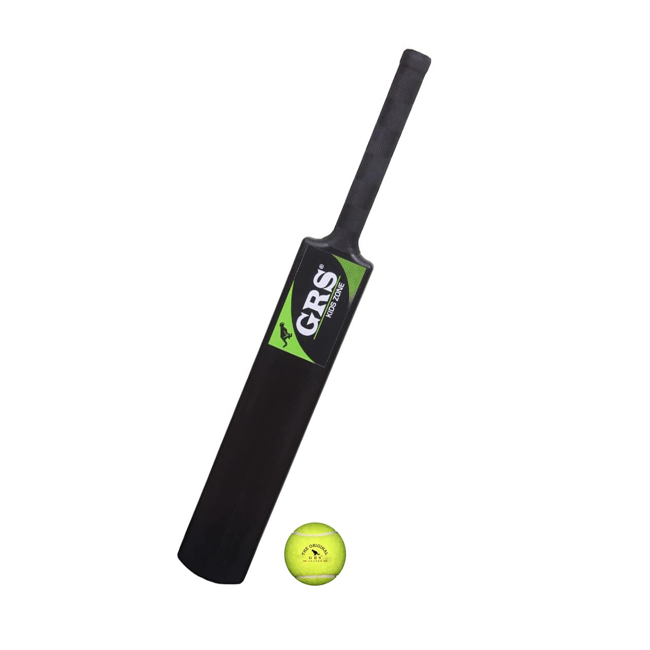 GRS Super Plastic Junior Cricket Bat (Size 3, Age 6-10 Year Old Kids) & 1 Tennies Ball