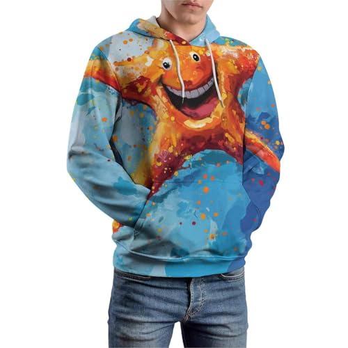 Sweat à capuche étoile de mer rigolote unisexe taille S