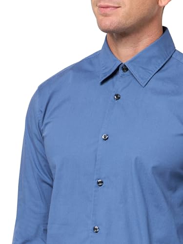 HUGO Men's Woven Logo Patch Button Down Shirt3