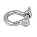 Aexit 4mm Thread Chain & Rope Fittings Stainless Steel Wire Rope Fastener Bow Shackle Wire Rope Clips Silver Tone