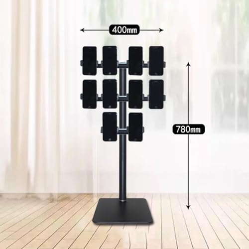 Adjustable Metal Phone Stand - Universal Holder for Desk & Bed, Ideal for Video Recording, Streaming, Cooking, Fitness, Vlogging - Compatible with All Smartphones & Tablets