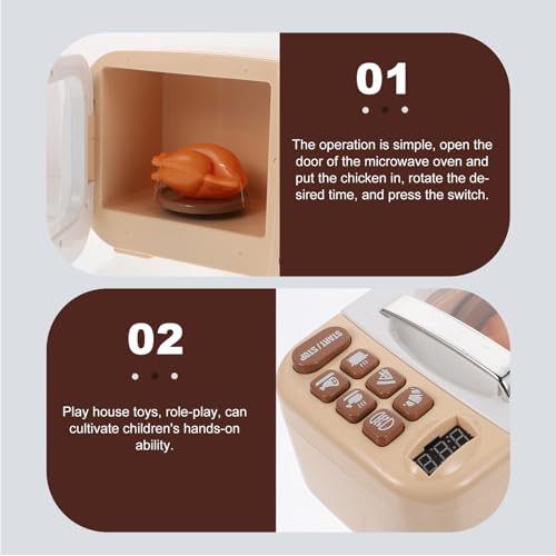 Micro-ondes miniature pour jeu de rôle réaliste dans la cuisine des enfants - 3