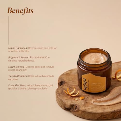 Image of Agapi Sikkim Orange Peel Scrub 100g | Handcrafted & sustainable | Natural exfoliation | Rich in Vitamin C | Evens skin tone, refines pores | Invigorating scent | All skin types | Cruelty-free.