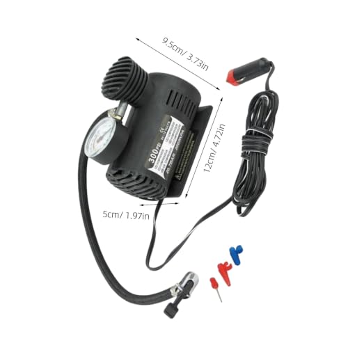 Compresor de aire portátil 12v 100w con manómetro digital e inflador 6