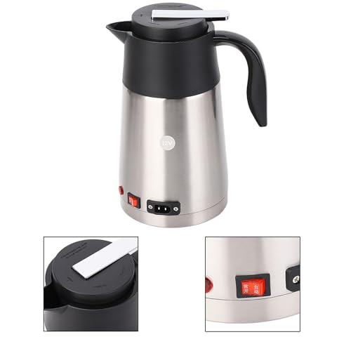 Tetera eléctrica portátil 1300 ml 12V para auto miniatura 6