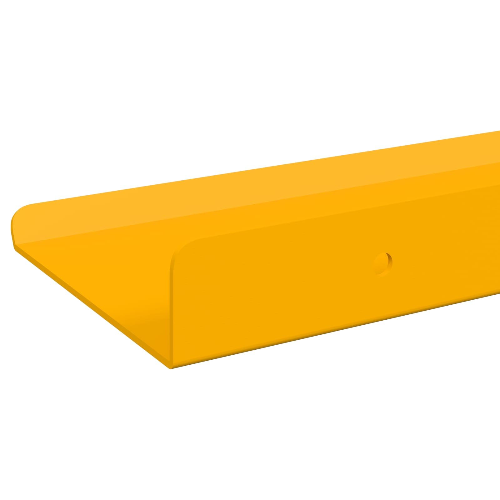 Hothingwell Schweberegal, 2 Stück, Senfgelb, 80 x 9 x 2,5 cm, Stahl | Minimalistisches Design, matte Oberfläche, für Wohnzimmer oder Büro, einfache Reinigung mit feuchtem Tuch