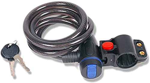 Candado de Cable de Acero para Bicicleta de montaña, antirrobo, con Llave, para Equipo de Ciclismo, Color Negro