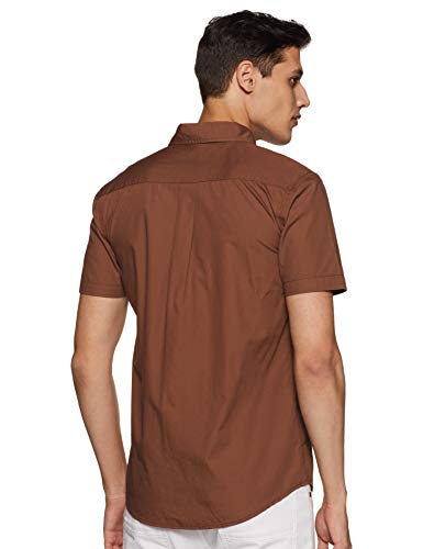 Image of Amazon Brand - Symbol Men's Cotton Shirt | Casual | Plain | Half Sleeve | Summer - Regular Fit (Available in Plus Sizes)