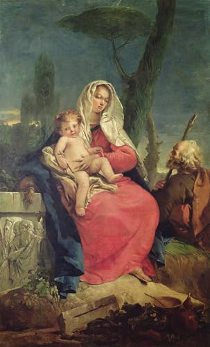 Toile Le Repos pendant la fuite en Égypte Affiche 60x90cm Contre Murs Vides