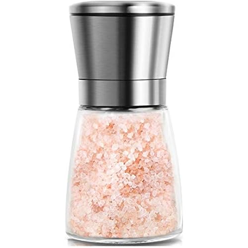 Mincham Salt or Pepper Grinder Mill Shaker Refillable Coarseness Adjustable