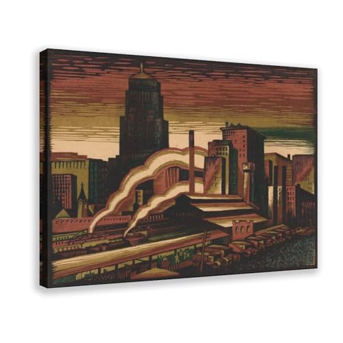 Impression sur toile Charles Turzak pour décoration murale de bureau élégante