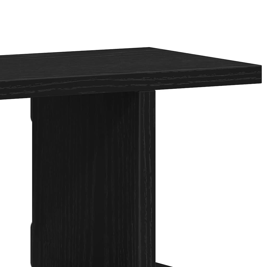 Homgoday Estantes de Pared 2 uds Roble Negro 90x18x20 cm Estantería de Pared Colgante Flotante Almacenamiento Espacio Decoración Artículos Diarios en Familia