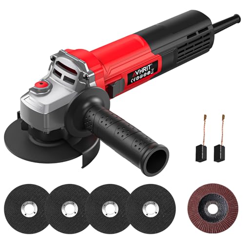 Avhrit Angle Grinder 10 Amp, 4-1/2 inch Power Angle Grinder Tools with 13000 RPM, 1200W Small Angle Grinder for Cutting, Grinding, Polishing