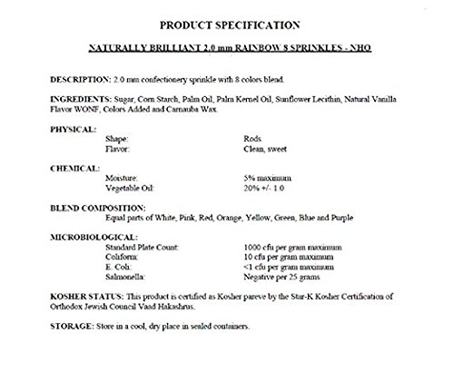 Miniatura 2 de Oasis Supply Gránulos brillantes de azúcar de caña con mezcla de arcoíris de 6 onzas, de color natural