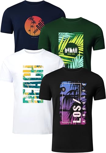 FULL TIME SPORTS Herren T-Shirts 4er Set –...