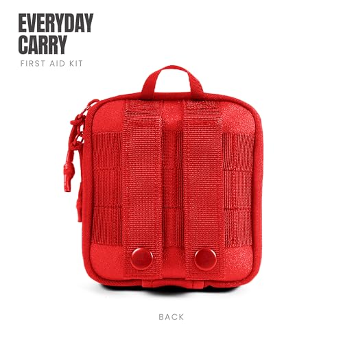 Image of MY MEDIC Everyday Carry First Aid Kit - Emergency Survival Essentials, Medical Supplies & Accessories Bag for Travel Car, Home, Boat, Camper or Backpack - Red