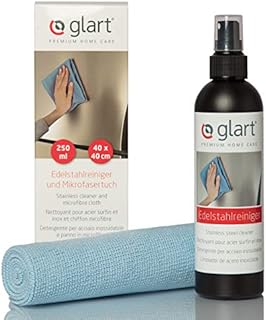 Glart Stainless Steel Cleaner 250 ml and Microfibre Cloth