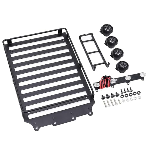 Phares LED TRX4M et support de toit métallique pour réparer et protéger votre crawler 1/18