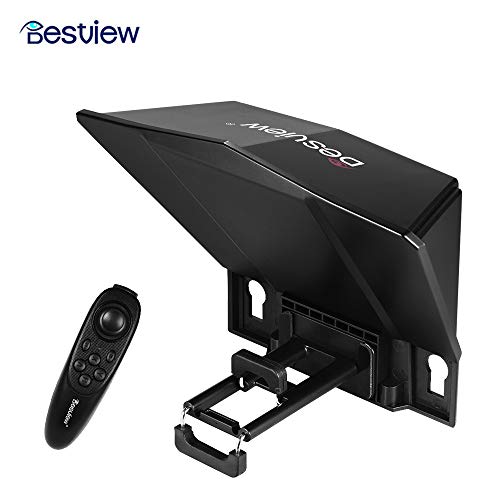 Leepesx T2 Smartphone/Tablet/DSLR Camera Teleprompter Prompter with Remote Control Lens Adapters Cleaning Cloth