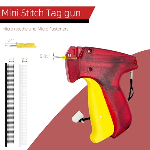 Image of 4323pcs Stitch Gun for Clothes with 4320 0.17 inch Fastener, 2 Needles & Case | Handheld Stitch Gun, Quick Clothing Fixer, Micro Tagging Gun, Sewing gun for Clothes Sewing Quilting Hemming