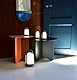 REMEMBER URI Piccolos - LED Lampe mit Akku, Indoor & Outdoor, Höhe 15 cm, USB Lampe mit Touch-Dimmer, 20h Leuchtdauer, 3er Set - LU30