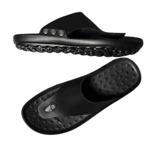 Generic Men's Summer Leather Slide Sandals Open Toe Beach Slippers Shoes2