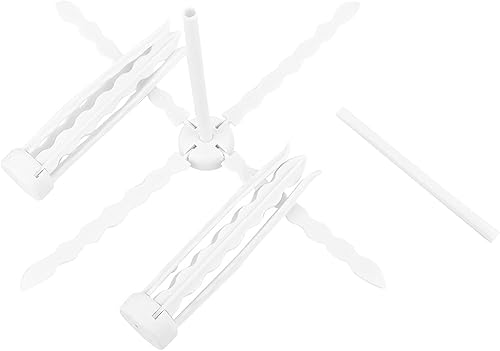 Miniatura 8 de Escurridor de pasta plegable, 2 unidades, plástico de grado alimenticio, para fondant de azúcar y flores, estante de secado de flores, estante de