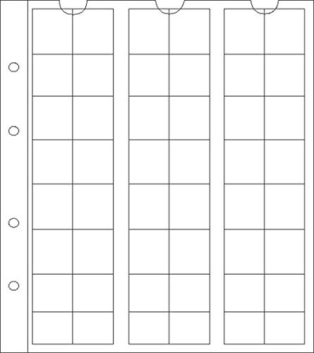 5 Prophila Kobra Hojas para Monedas, de 48 divisiones de 17 mm Ø