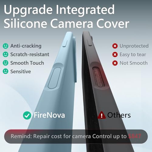 Image of FireNova Magnetic for iPhone Air Case, Compatible with MagSafe, [Integrated Silicone Camera Control Button] [Camera Protection] Microfiber Lining Phone Case for iPhone 17 Air, 6.5 inch, Sky Blue