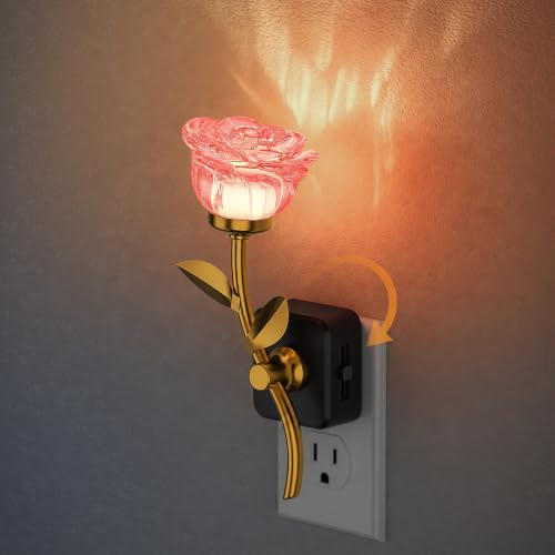 Image of JandCase Night Light, Night Lights Plug into Wall, Rose Vintage Nightlig