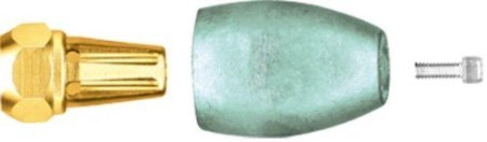 Martyr CMPNDZF14UNS, Zinc Alloy Bravo 3 Mercury Prop Nut Assembly