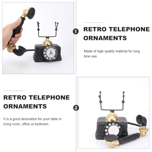 Teléfono retro vintage CRAFTHROU con diseño original de resina para decorar tu sala 3