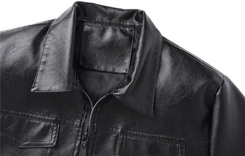 LIOPJH Mannen Motor & Biker lederen jas, Mens Bomber Jacket, zachte PU lederen jas, kaki, S LIOPJH Mannen Motor & Biker lederen jas, Mens Bomber Jacket, zachte PU lederen jas, kaki, S