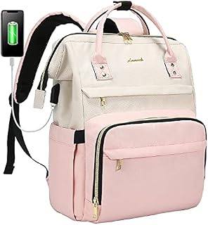 LOVEVOOK Laptop Backpack Women 15.6 inch, Work Bags for Women, School Computer Bag with USB Port for Business College Travel, Laptop Rucksack for Teacher Nurse,GreyBlack