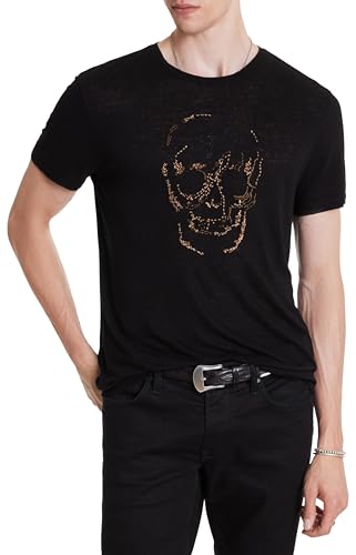 John Varvatos Men's Embellished Skull Tee