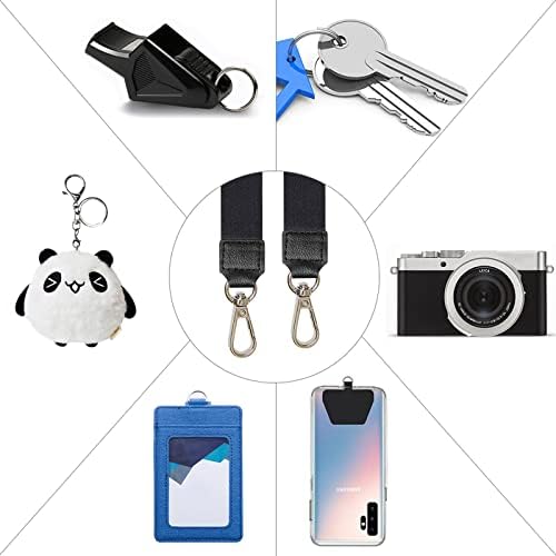 SHANSHUI Phone Lanyard, Neck Strap and Wrist Tether Key Chain Holder Universal for Phone Case Anchor Fit All Smartphones - Black