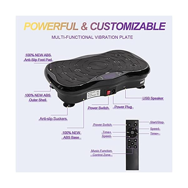 DAEYEGIM Plate Exercise Machine for Home Gym, Full Body Sculpting Machine for Home Weight Loss Equipment for Women Fat Burner Machine