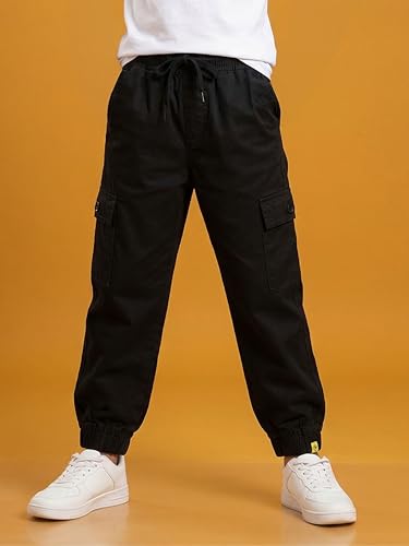 Image of KiddoPanti Boys 100% Twill Cotton Cargo Jogger Pants