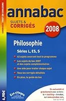 Philosophie L, ES, S : Sujets et corrigés 2218927470 Book Cover