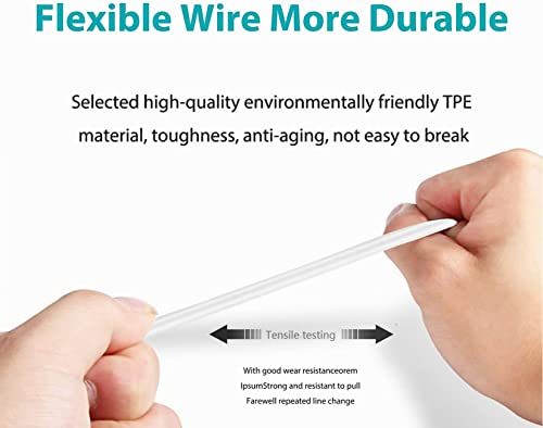 Cable de carga Micro USB blanco 5ft para laptop y teléfono miniatura 2