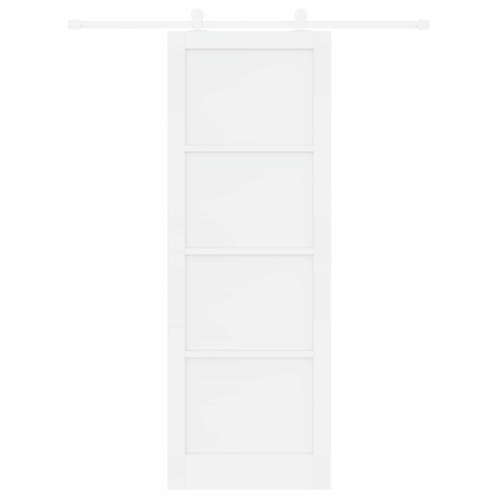 Schiebetür Kiefer Holz Schwarz 211x86 cm