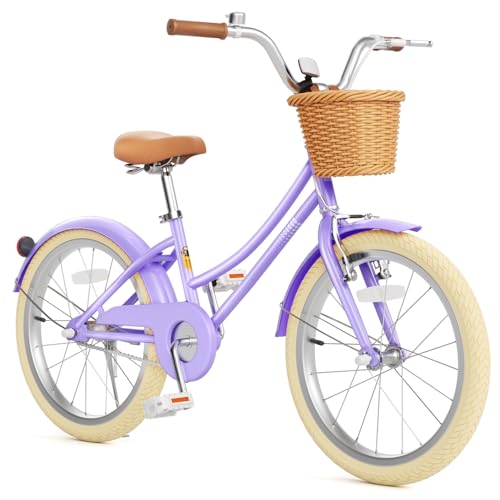 Image of Glaf Girls Bike Bicycle for 2-12 Years Old 12 14 16 20 inch Kids Toddler Bike with Training Wheels and Basket,Doll Seat, Kids Bike Bicycle for Gift