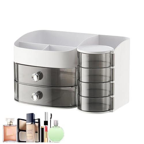 Makeup Storage Organizer, Multi-functional Storage Box, Desktop Makeup Organizer, Dustproof Makeup Box, Makeup Drawer Organizer, Non-slip Skin Care Countertop Storage Box Large Capacity, For Birthday