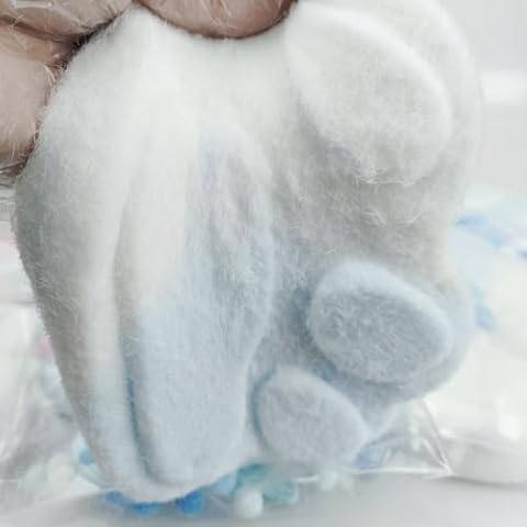 WOWNOVA Cat Paw Squeeze 5 Inch Super-Sized, Bouncy Big Squeeze Cat Paw, Stretch Cute Cat Squeeze for Fidget, Springy Squeeze Cat Paw Toys for Girls Women Friends Kids Family (Blue-White) Cover