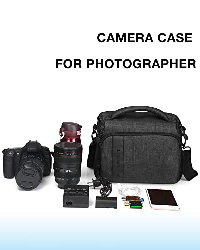Bagsmart Camera Bag Padded Camera Shoulder Bag For Photographers, Waterproof Camera Bags & Cases With Rain Cover For Slr Dslr, Lenses, Accessories, Grey #TOP4