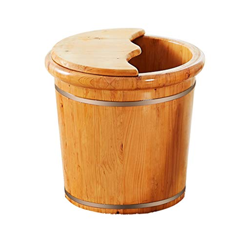 Spa para pies de madera grande 40 cm para baño y masaje miniatura 1