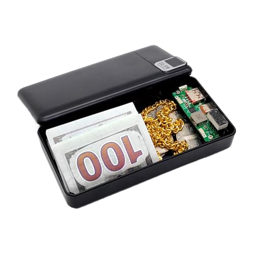 Batterie Externe Secrète de Sécurité | Fausse Batterie Externe Boîte de Cachette pour Argent - Conteneur Anti-Vol Accessoires de Voyage pour Véhicule Appartement Bureau Dortoir Maison Argent
